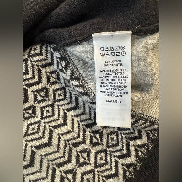 ASPEN Womens Fair Isle Gray Hooded Ski Sweater Size Small - Picture 15 of 15